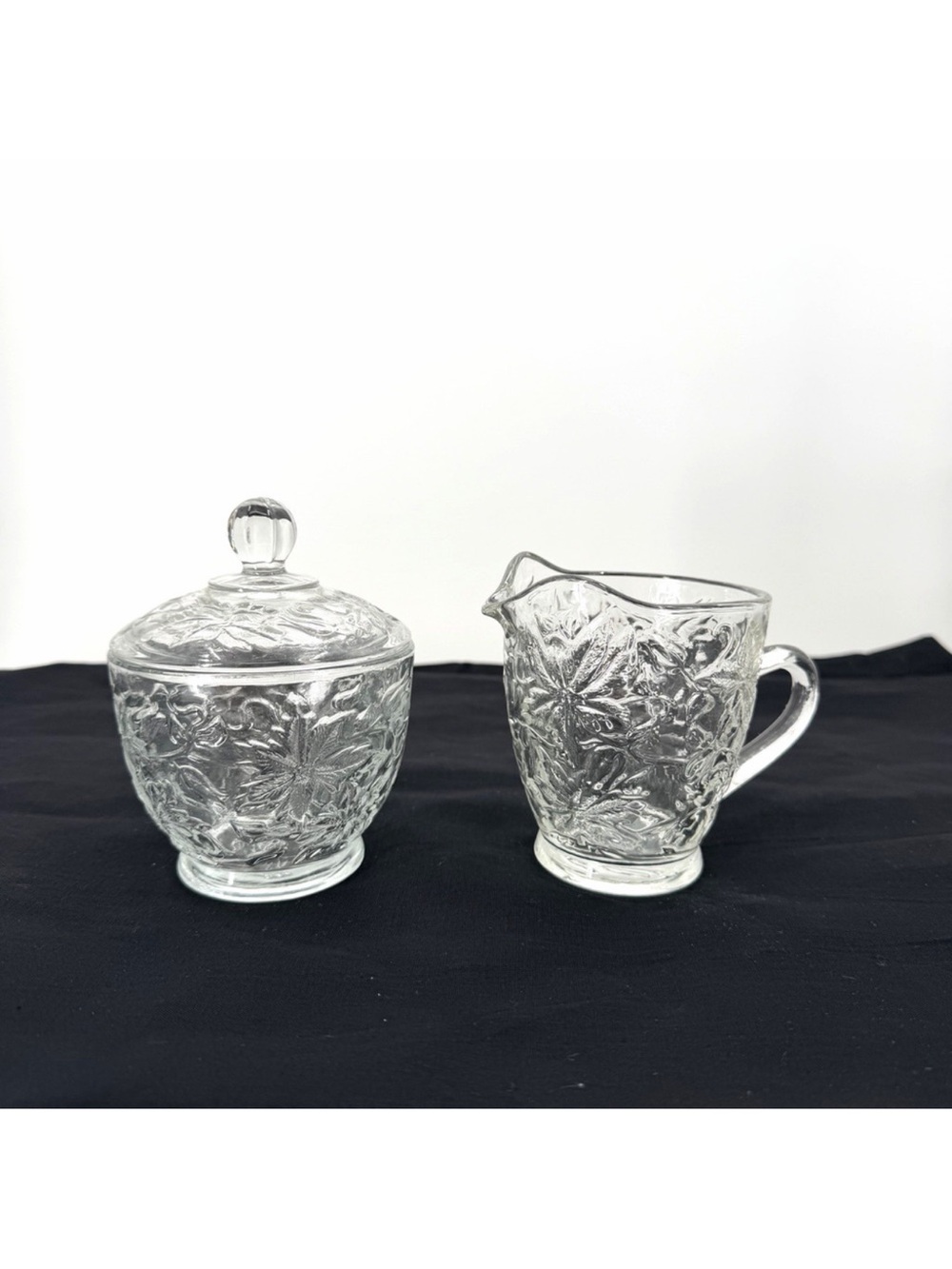 Vintage Princess House Fantasia Pattern Creamer and Sugar Bowl Set #532